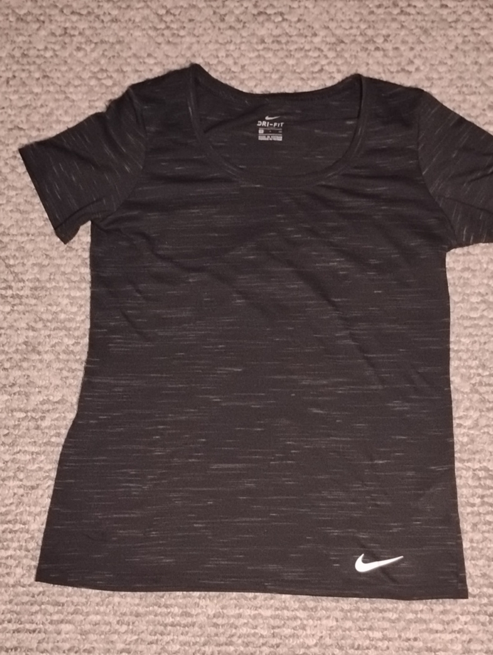 Nike Women's Black Heather Dri-FIT Short Sleeve Tee